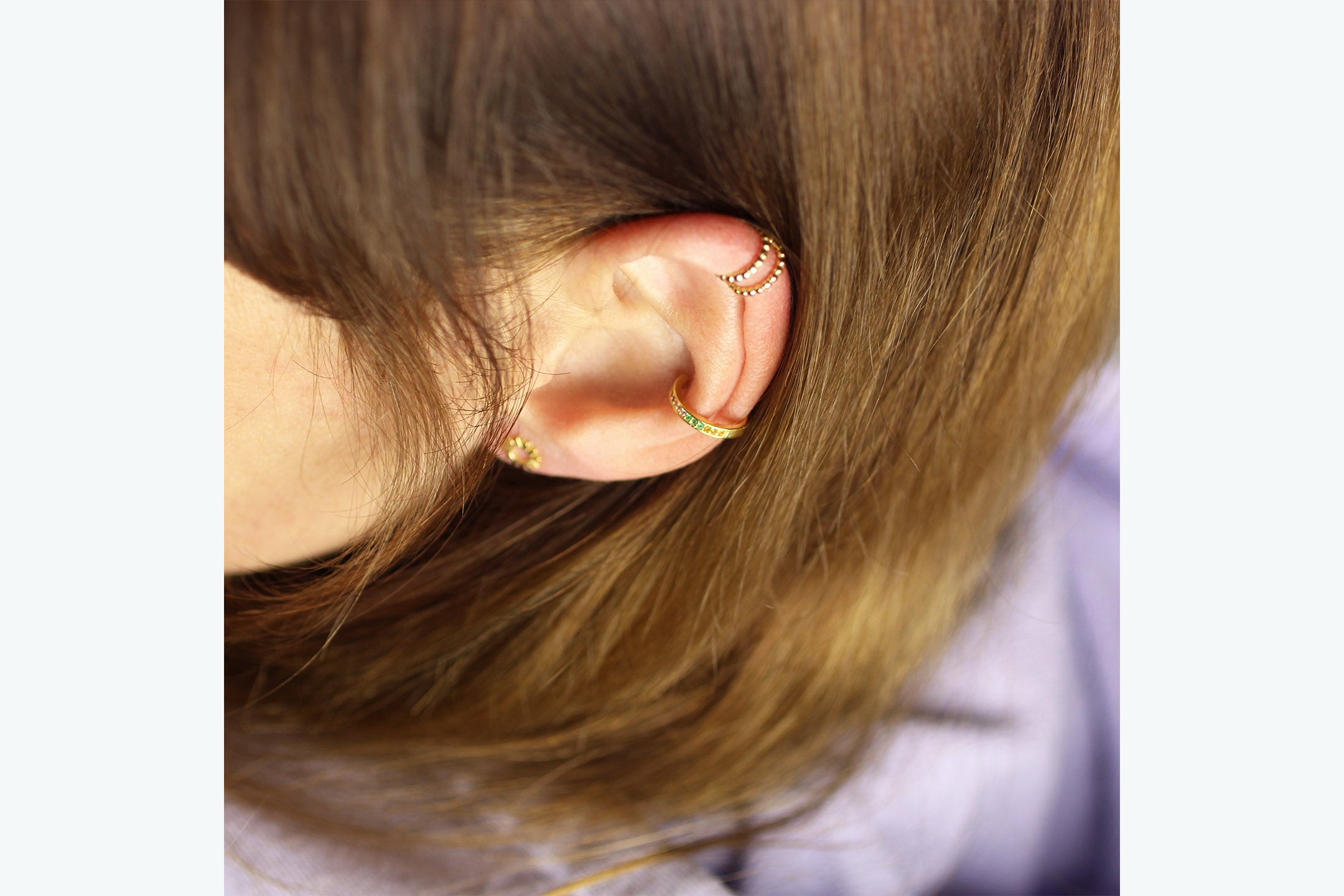 Earcuff "Rainbow" gold