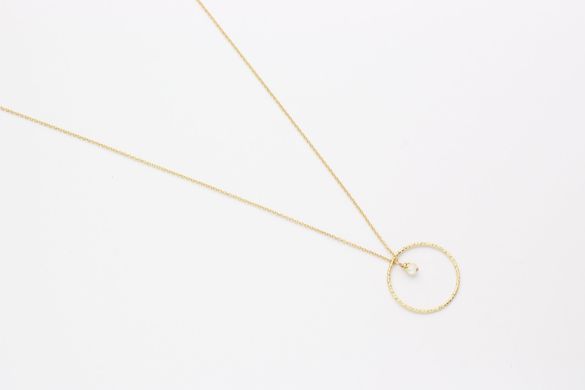 Kette SHINY CIRCLE Sterling Silber vergoldet