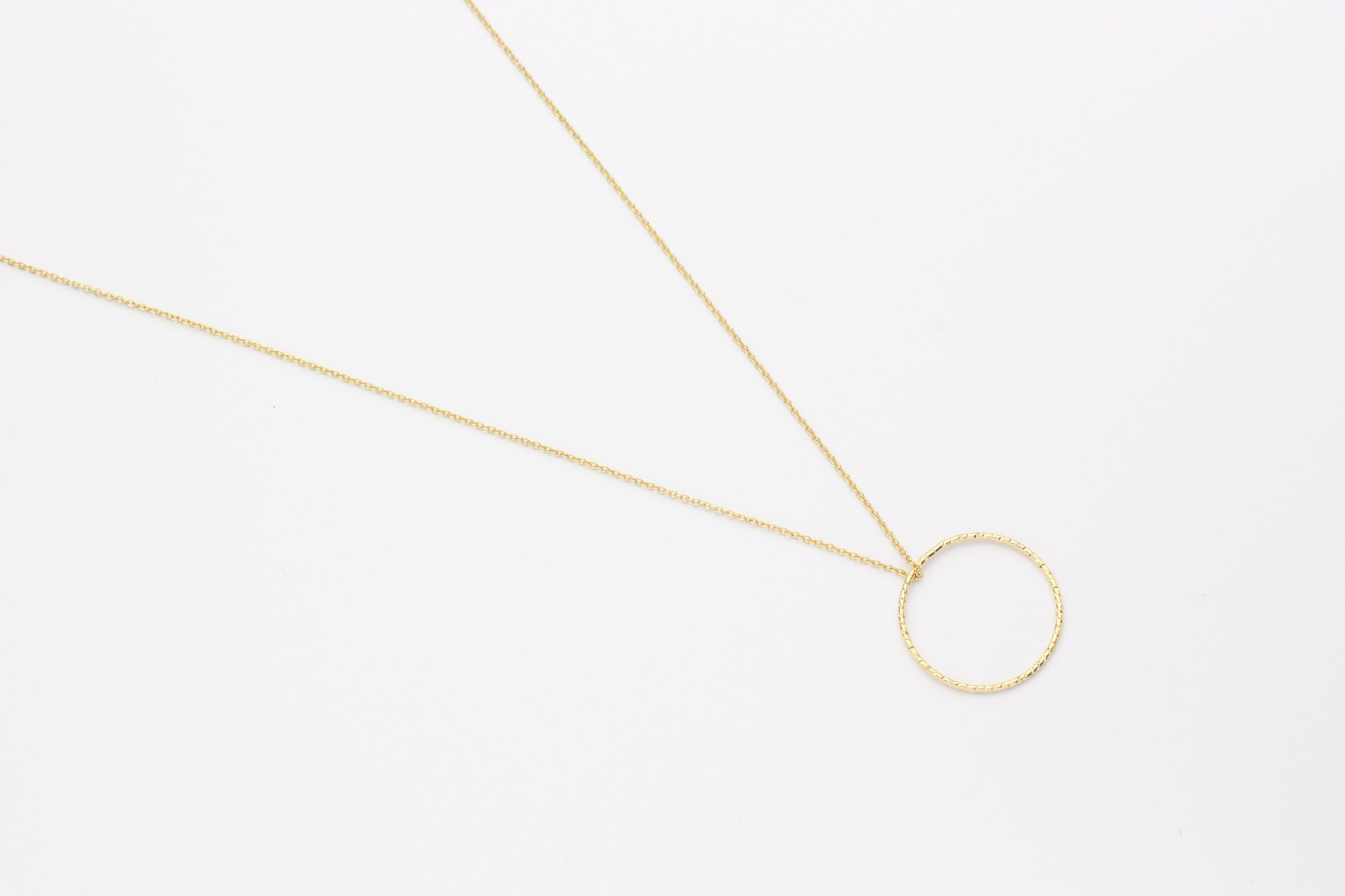 Kette SHINY CIRCLE Sterling Silber vergoldet