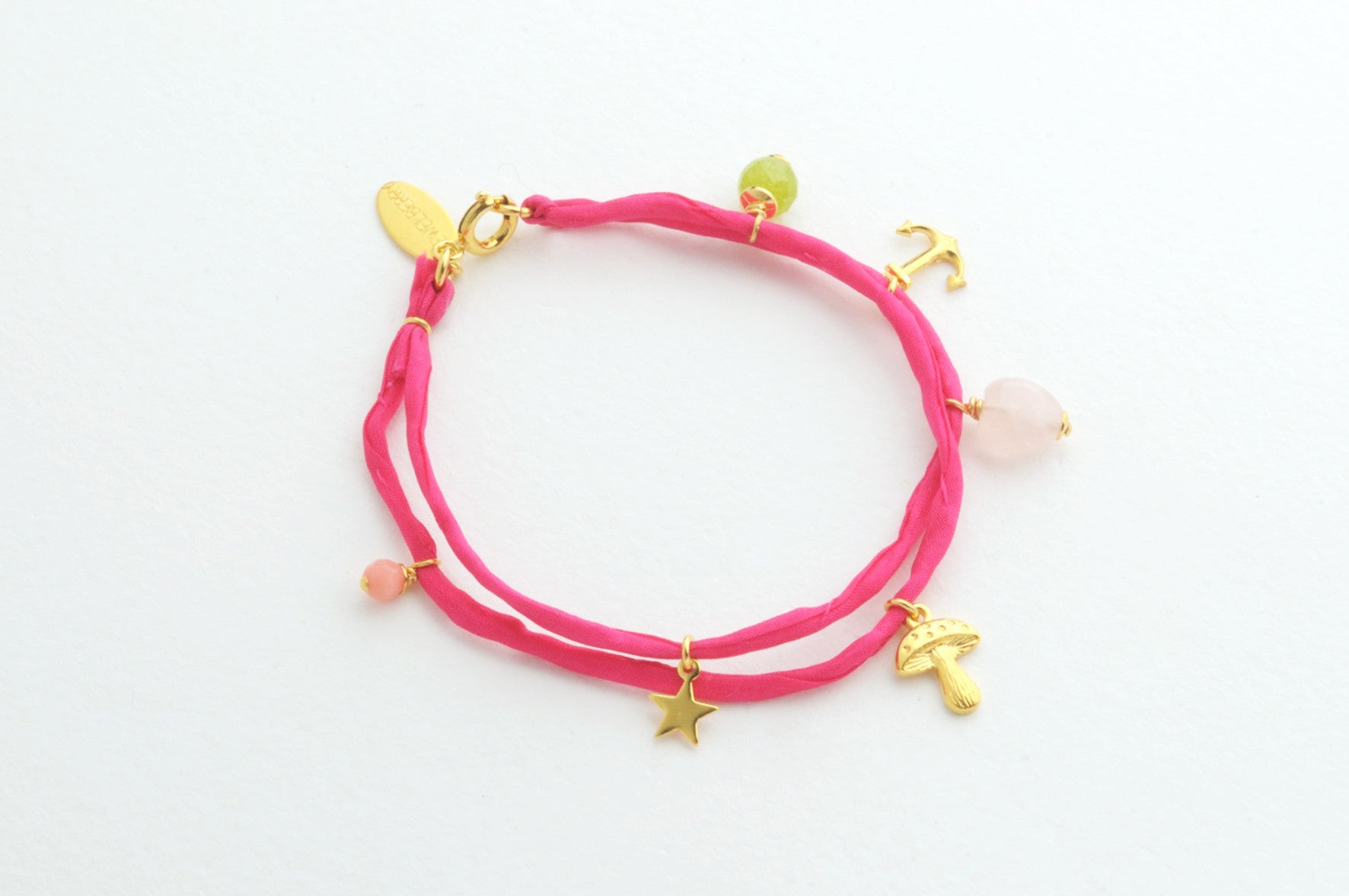 Armband Silk STAR MUSHROOM ANCHOR vergoldet