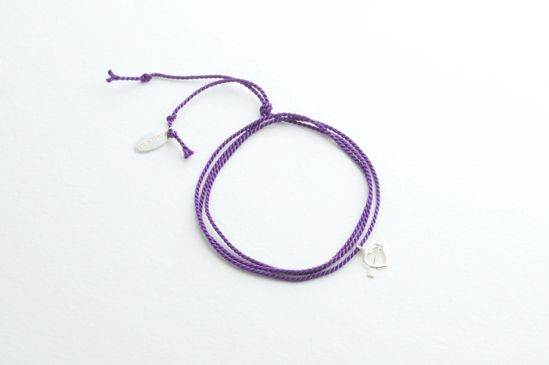 Small Silk Purple versilbert