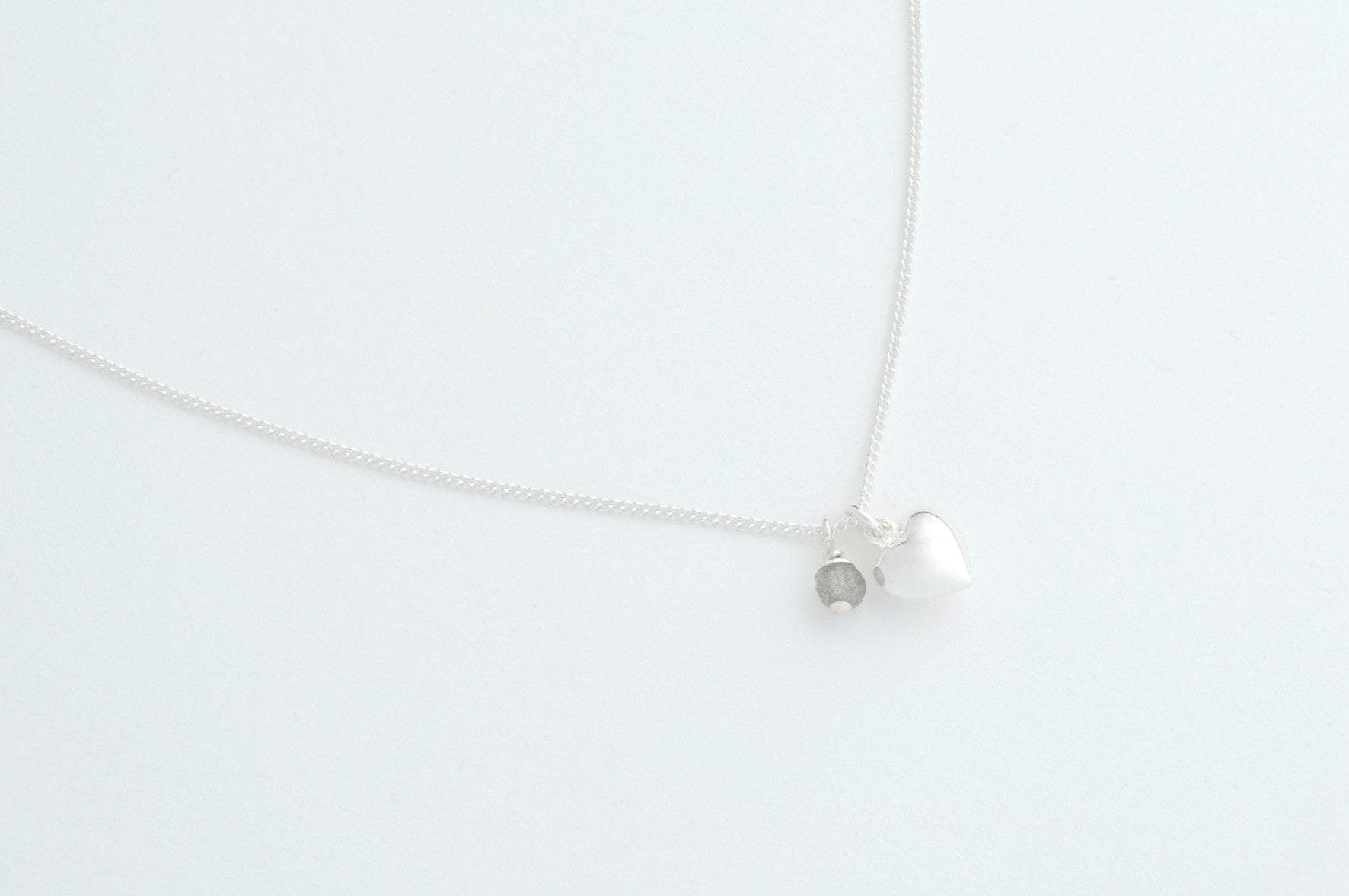 Kette PUFFED HEART versilbert