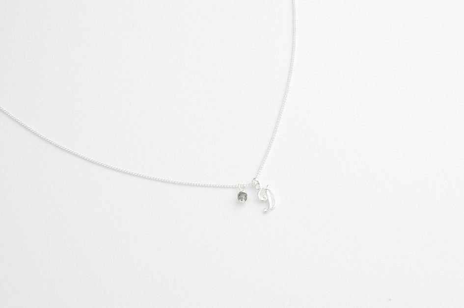Kette ALPHABET GRAU versilbert