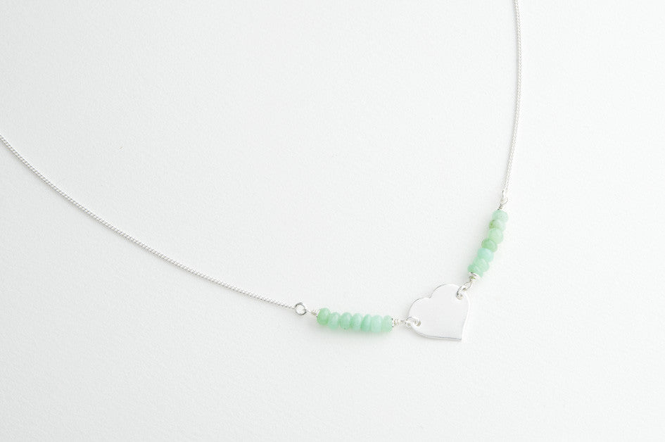 Kette PLAIN HEART small versilbert