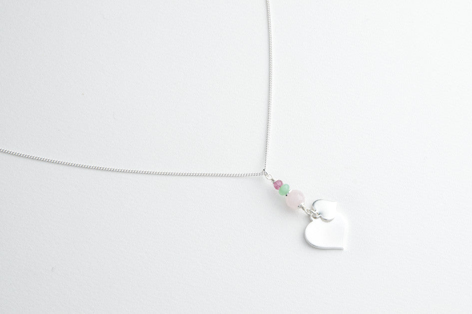 Kette PLAIN HEART large versilbert