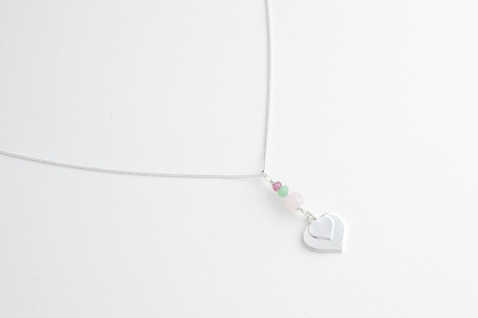 Kette PLAIN HEART large versilbert