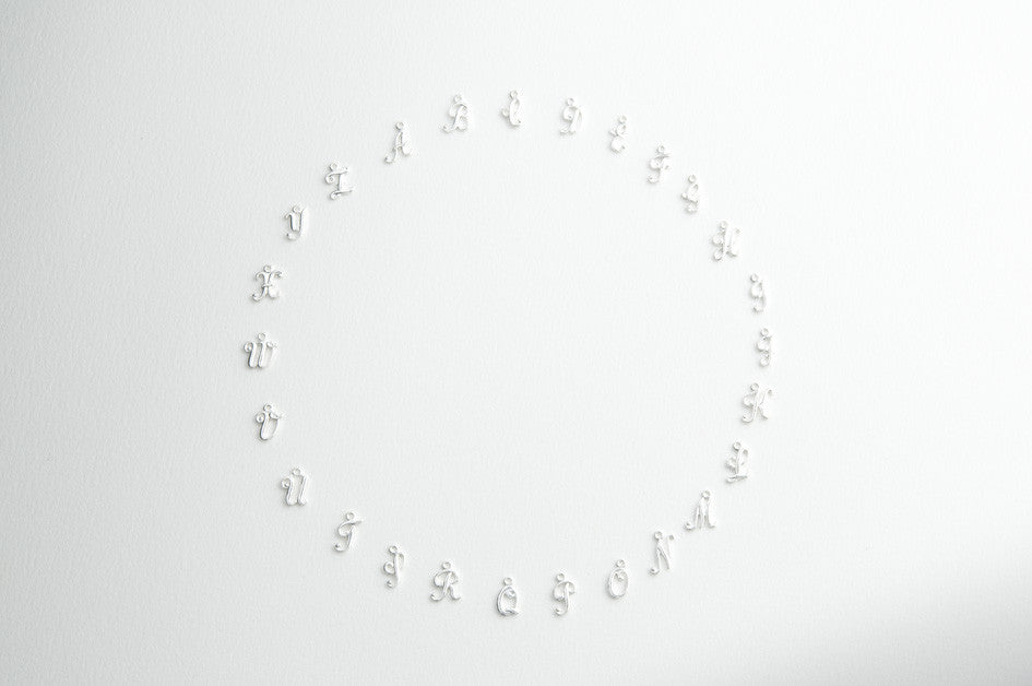 Kette ALPHABET GRÜN versilbert