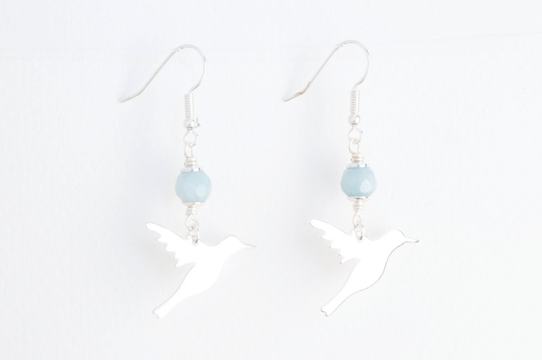 Ohrringe CUT OUT HUMMINGBIRD versilbert
