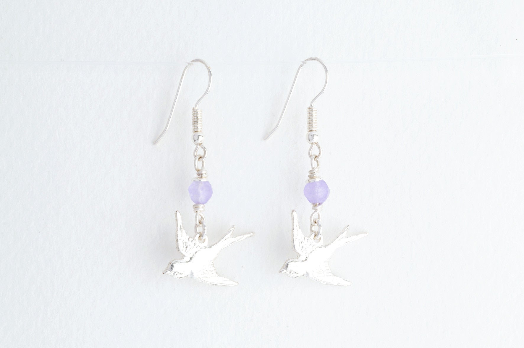 Ohrringe SMALL SWALLOWS small versilbert