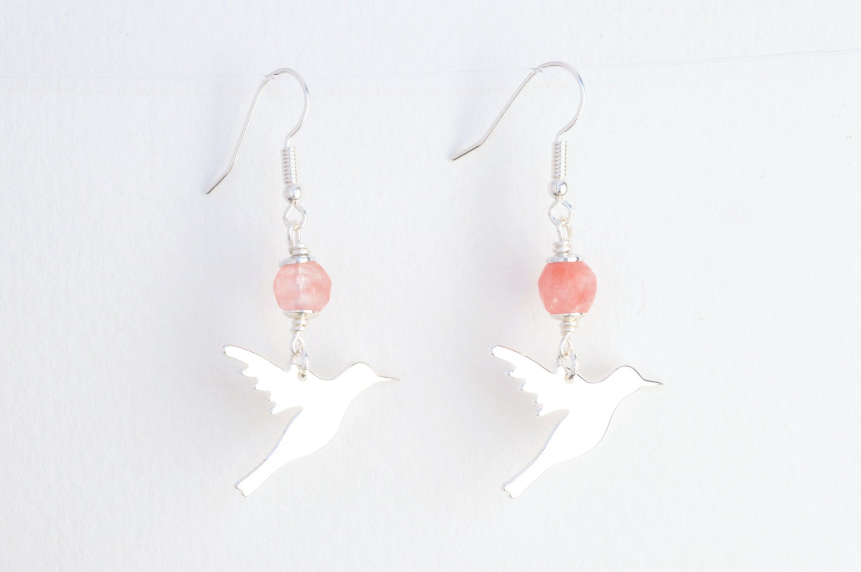 Ohrringe CUT OUT HUMMINGBIRD versilbert
