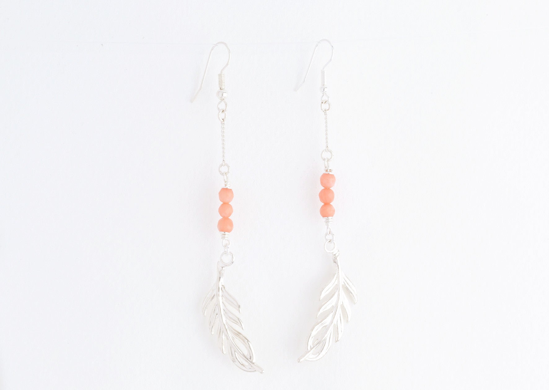 Ohrringe FEATHERLEAF large versilbert