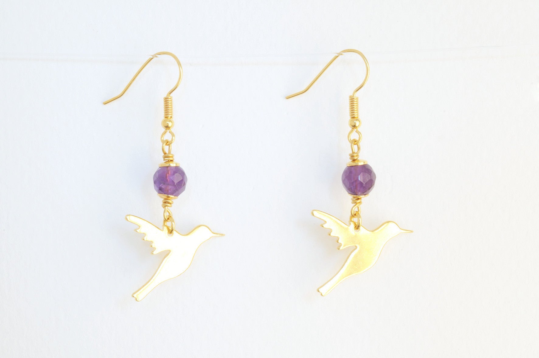 Ohrringe CUT OUT HUMMINGBIRD vergoldet