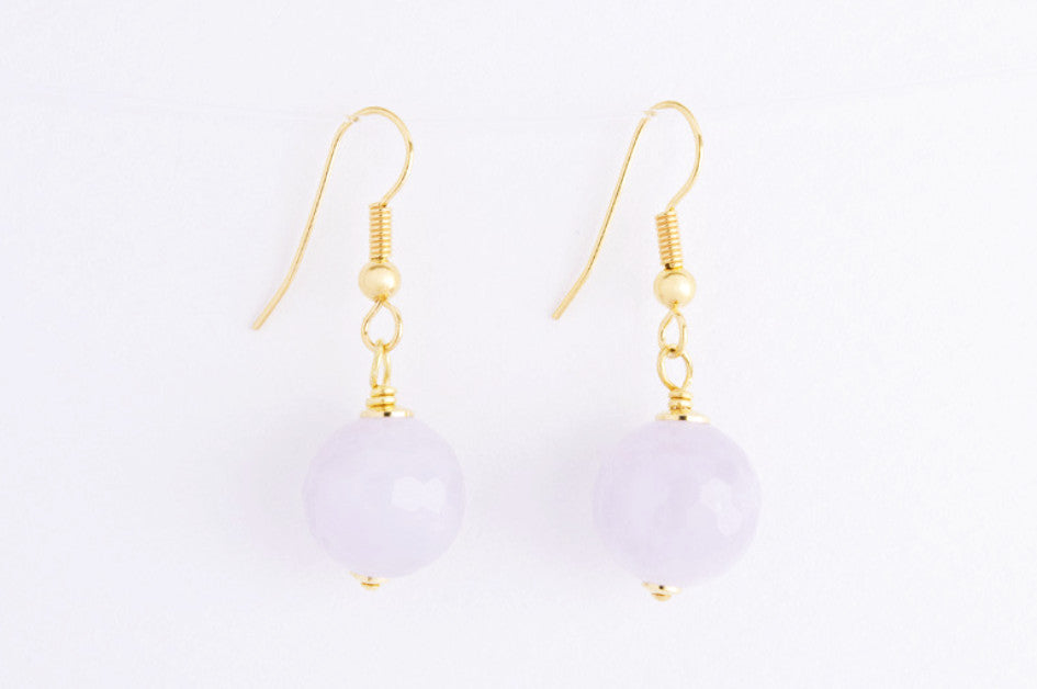 Ohrringe BUBBLES LAVENDER small vergoldet