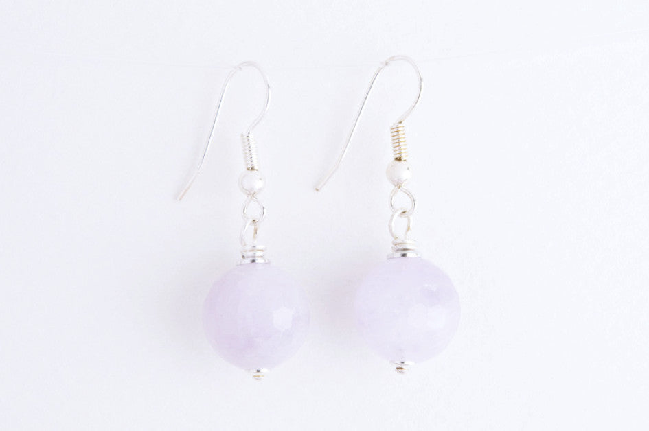 Ohrringe BUBBLES LAVENDER small versilbert