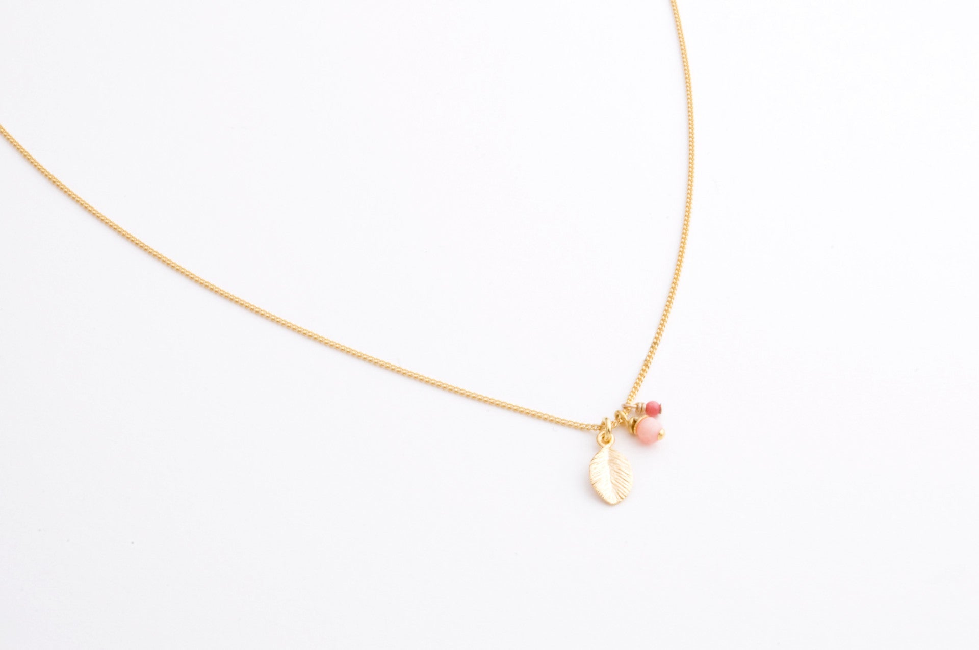 Kette TINY LEAF SMALL vergoldet
