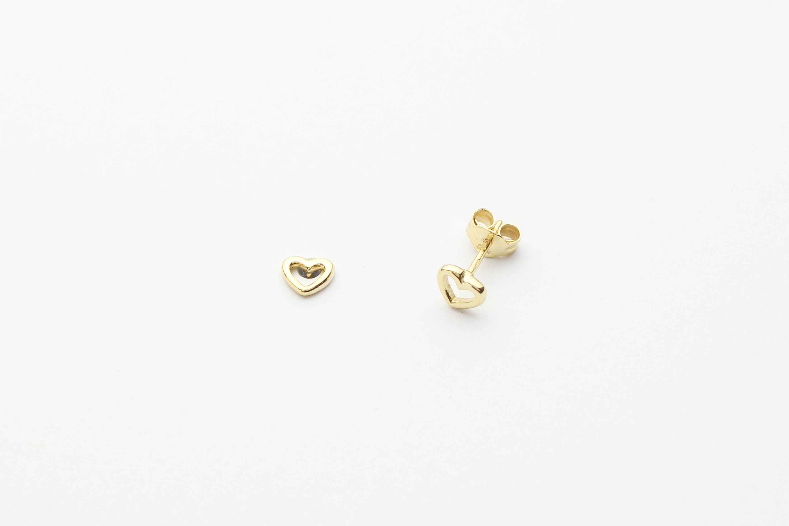 Ohrstecker "Heart Line" gold