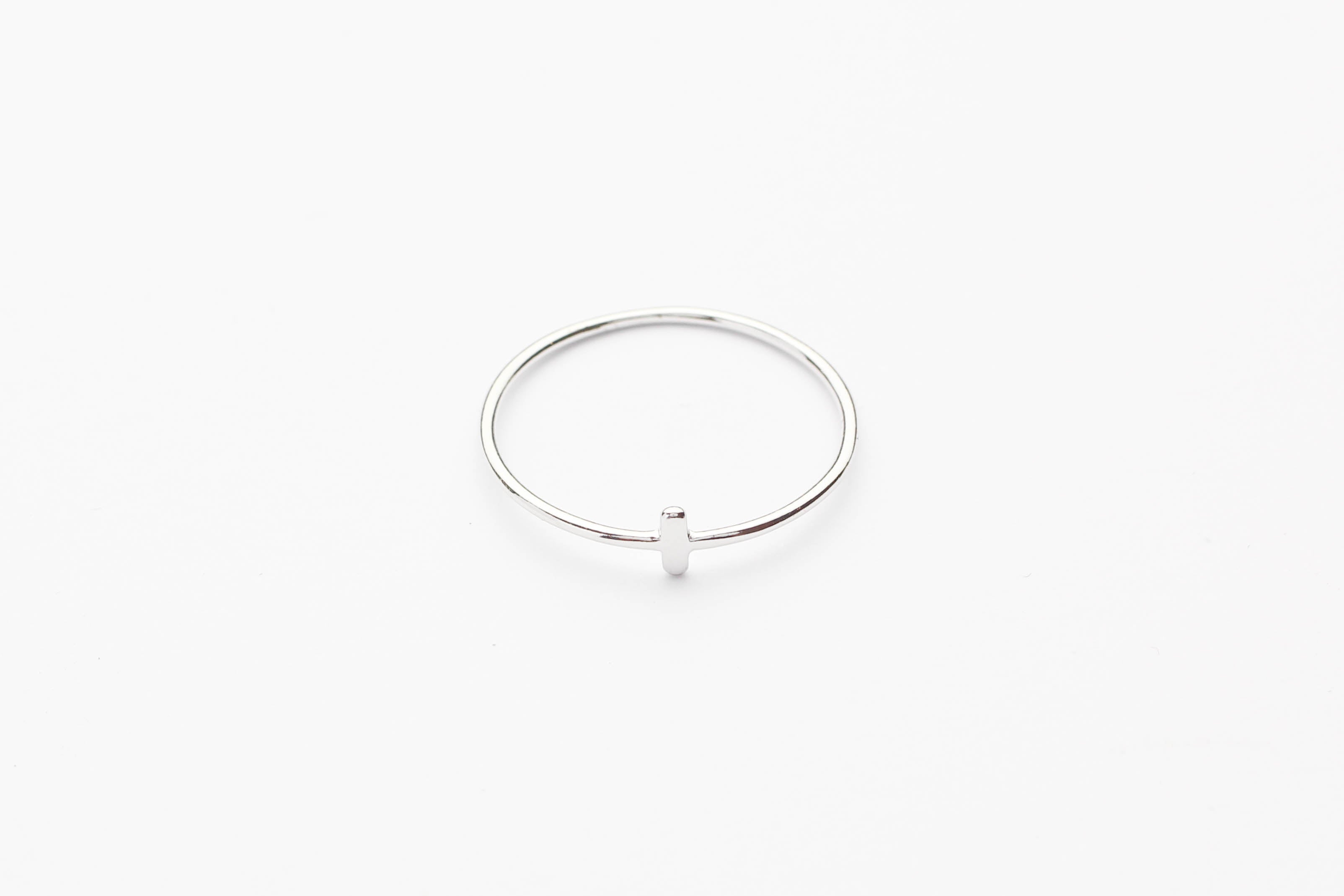 Ring "Crossed Bar" silber