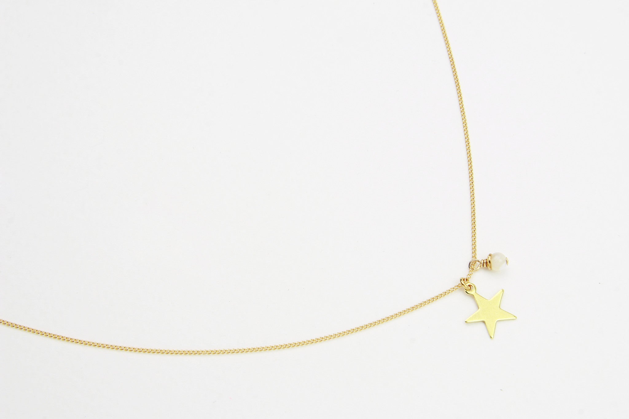 Kette PLAIN STAR 925 Sterling Silber vergoldet