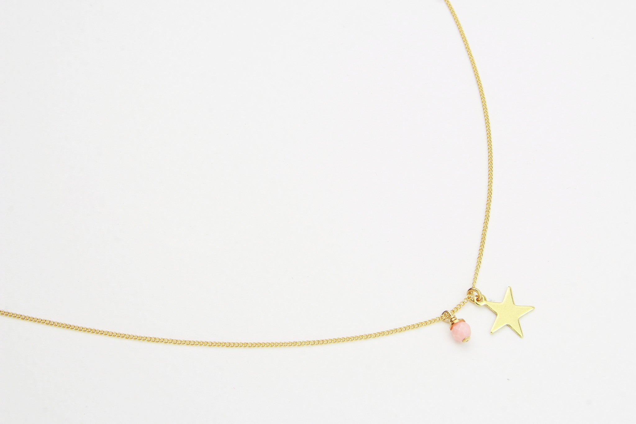Kette PLAIN STAR 925 Sterling Silber vergoldet