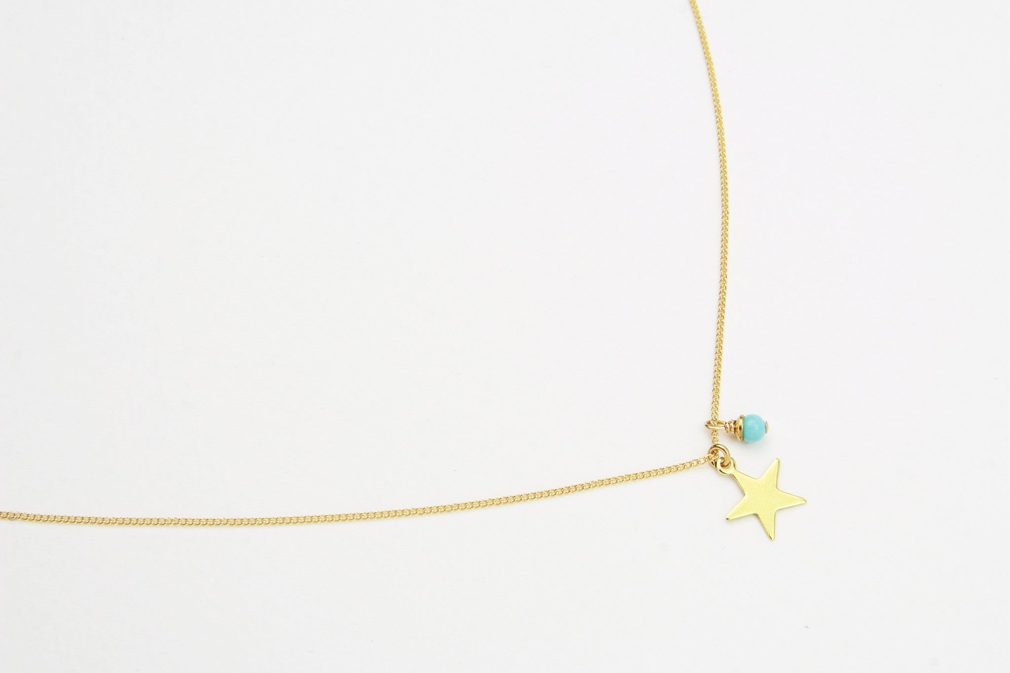 Kette PLAIN STAR 925 Sterling Silber vergoldet