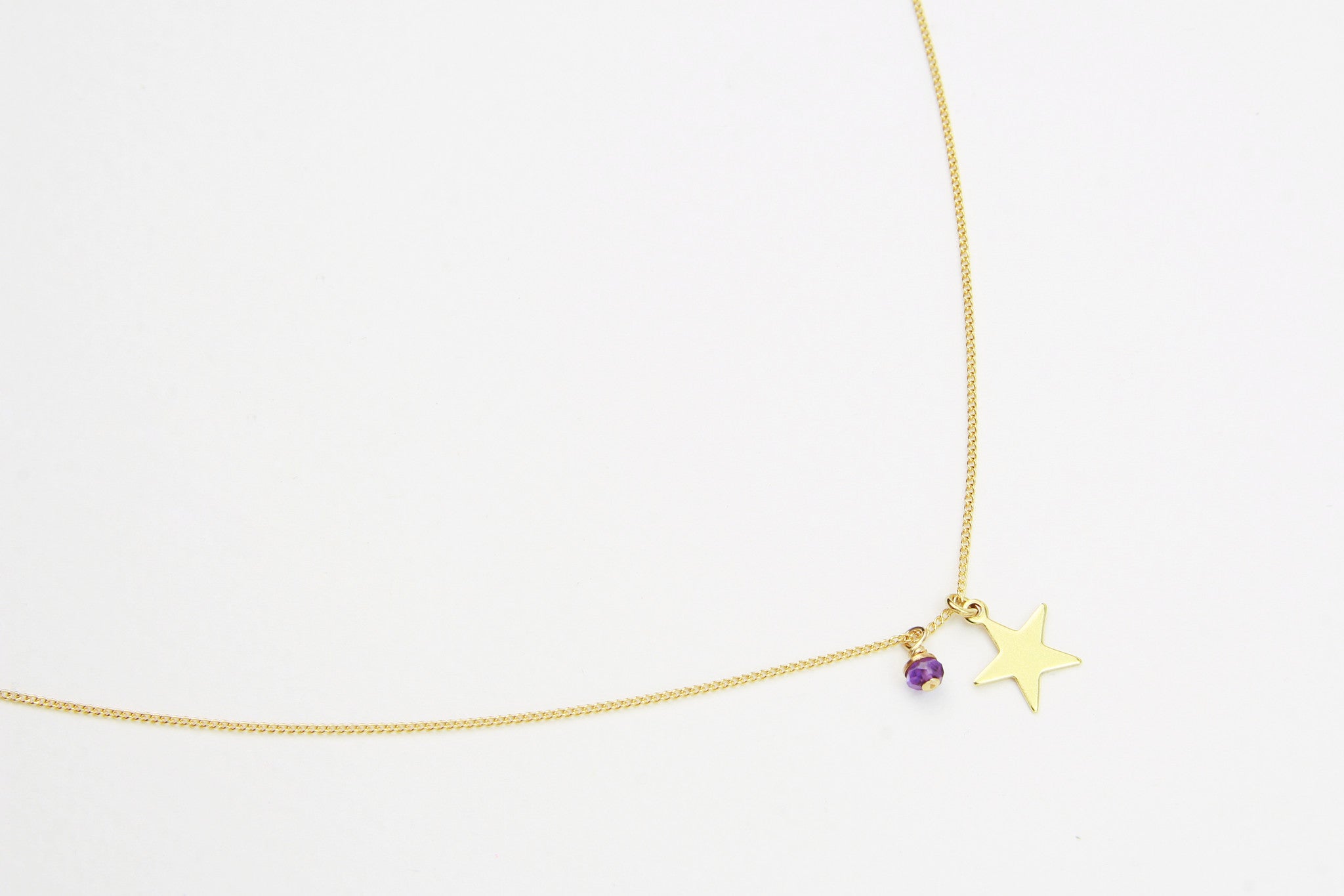 Kette PLAIN STAR 925 Sterling Silber vergoldet