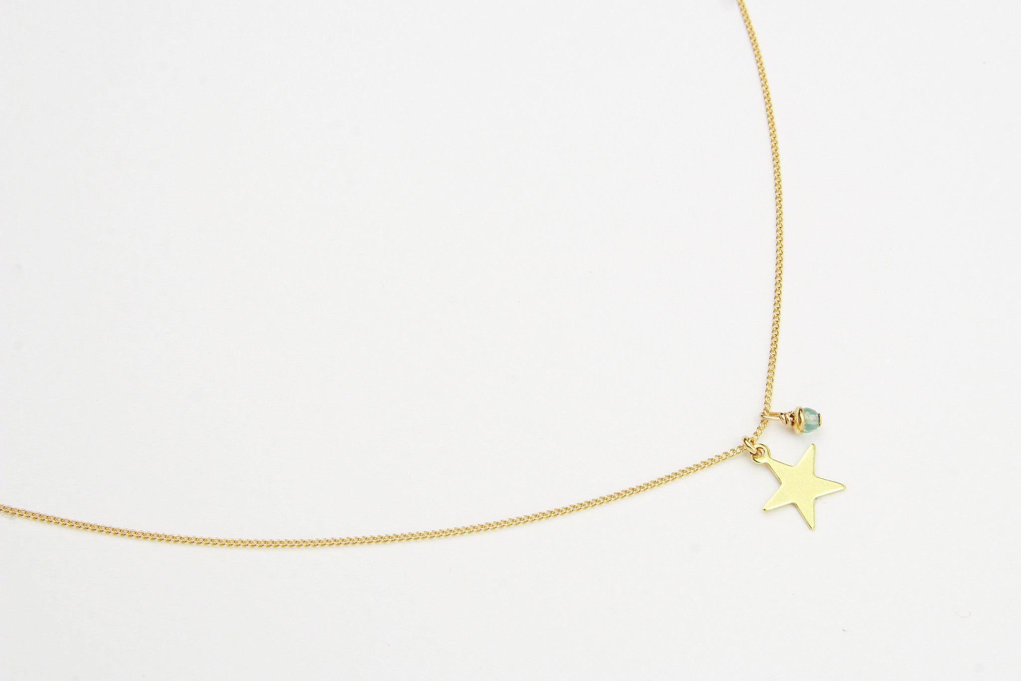 Kette PLAIN STAR 925 Sterling Silber vergoldet