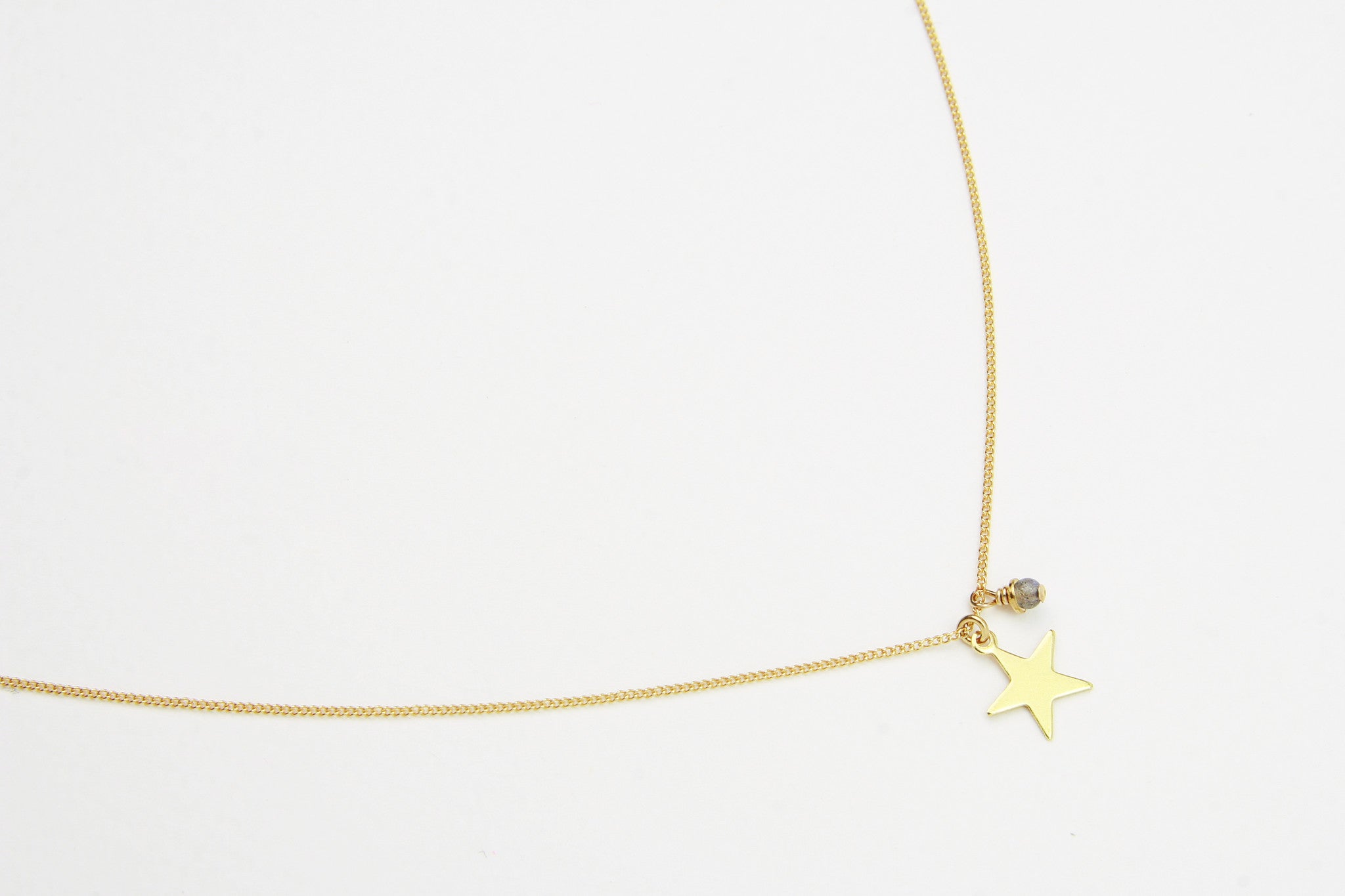 Kette PLAIN STAR 925 Sterling Silber vergoldet