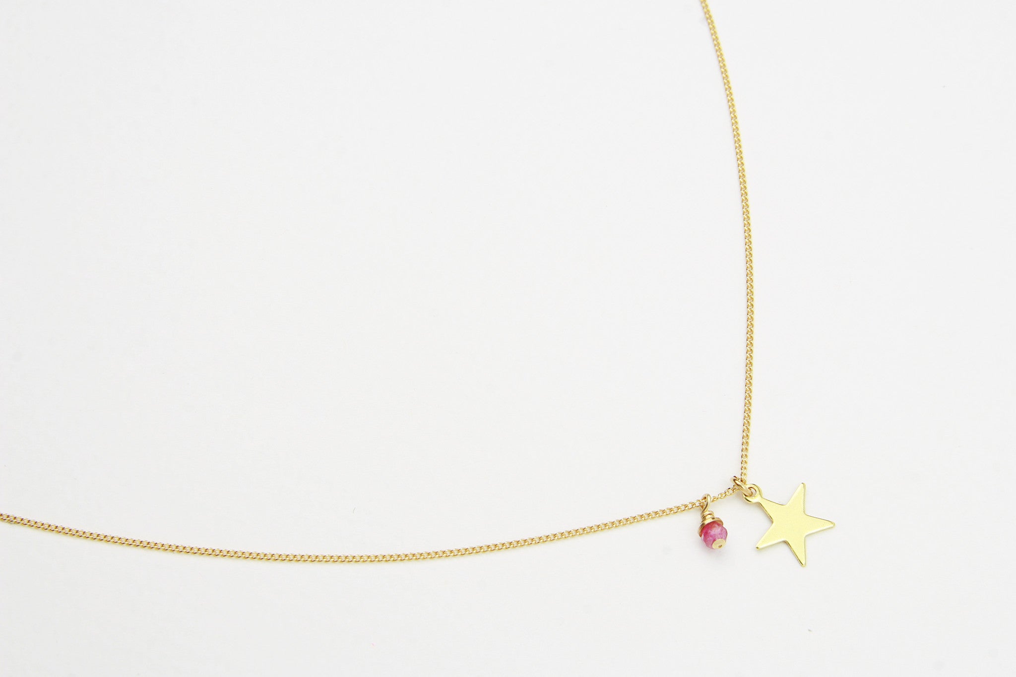 Kette PLAIN STAR 925 Sterling Silber vergoldet