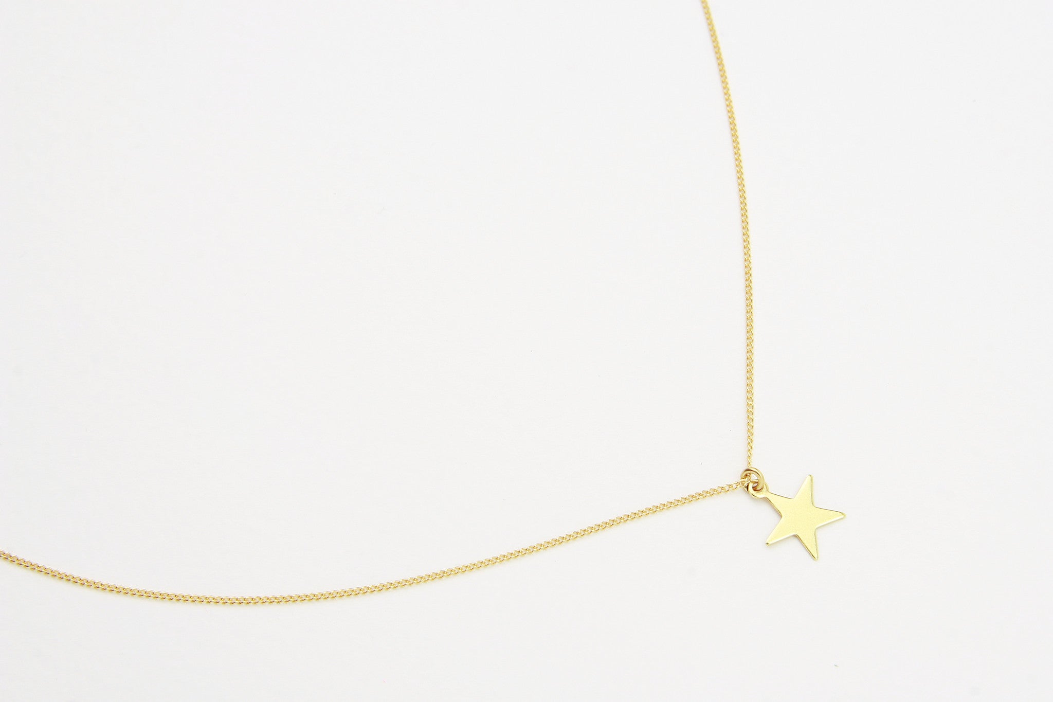 Kette PLAIN STAR 925 Sterling Silber vergoldet