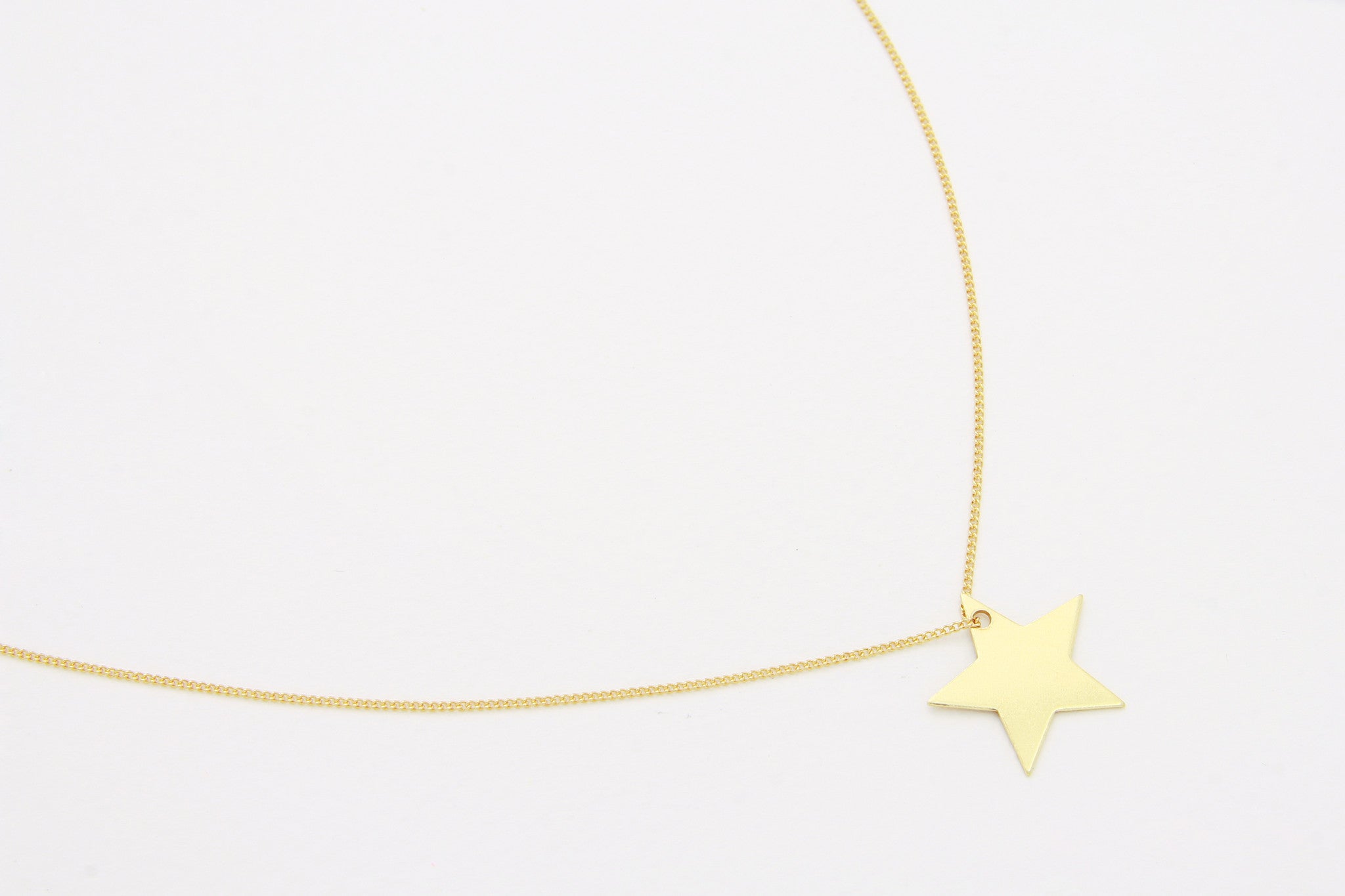 Kette PLAIN STAR MEDIUM 925 Silber vergoldet