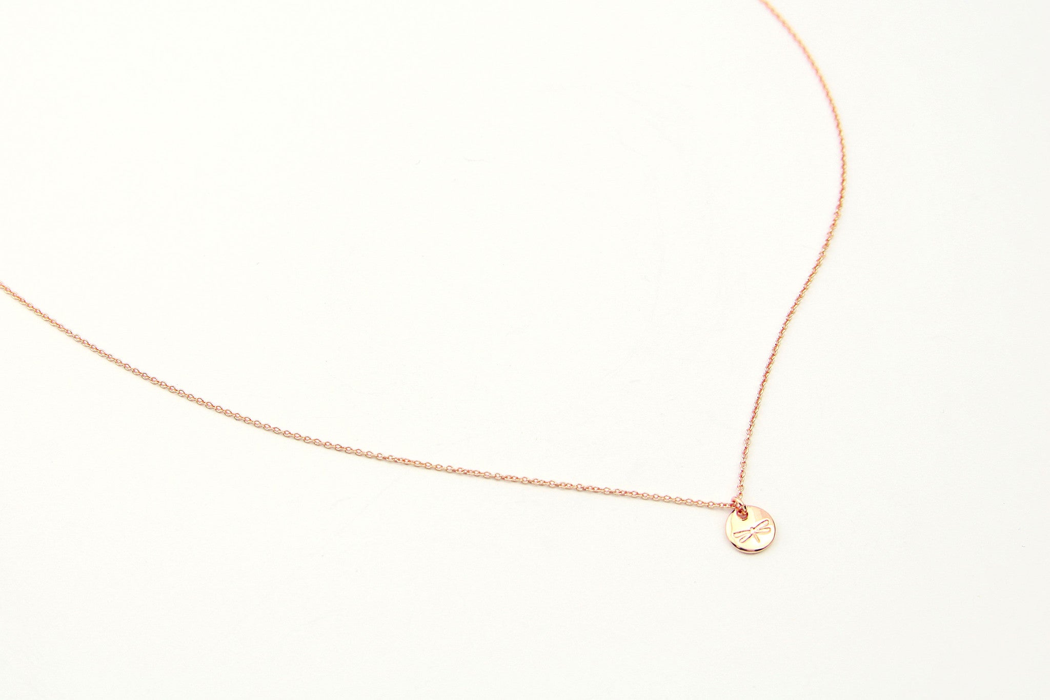 jewelberry necklace kette dragonfly token anchor chain rose gold plated sterling silver fine jewelry handmade with love fairtrade