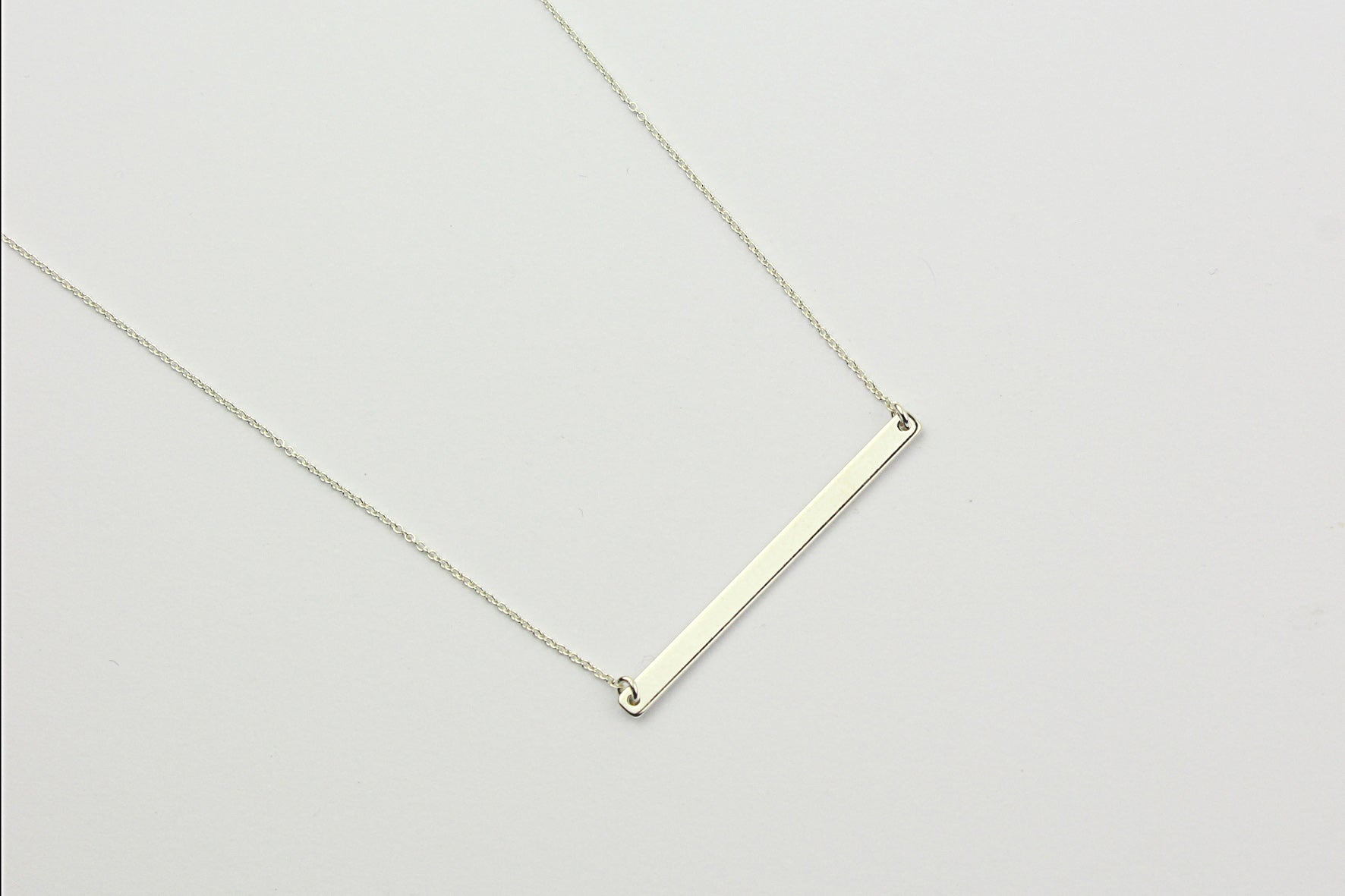 Kette "Long Bar" silber