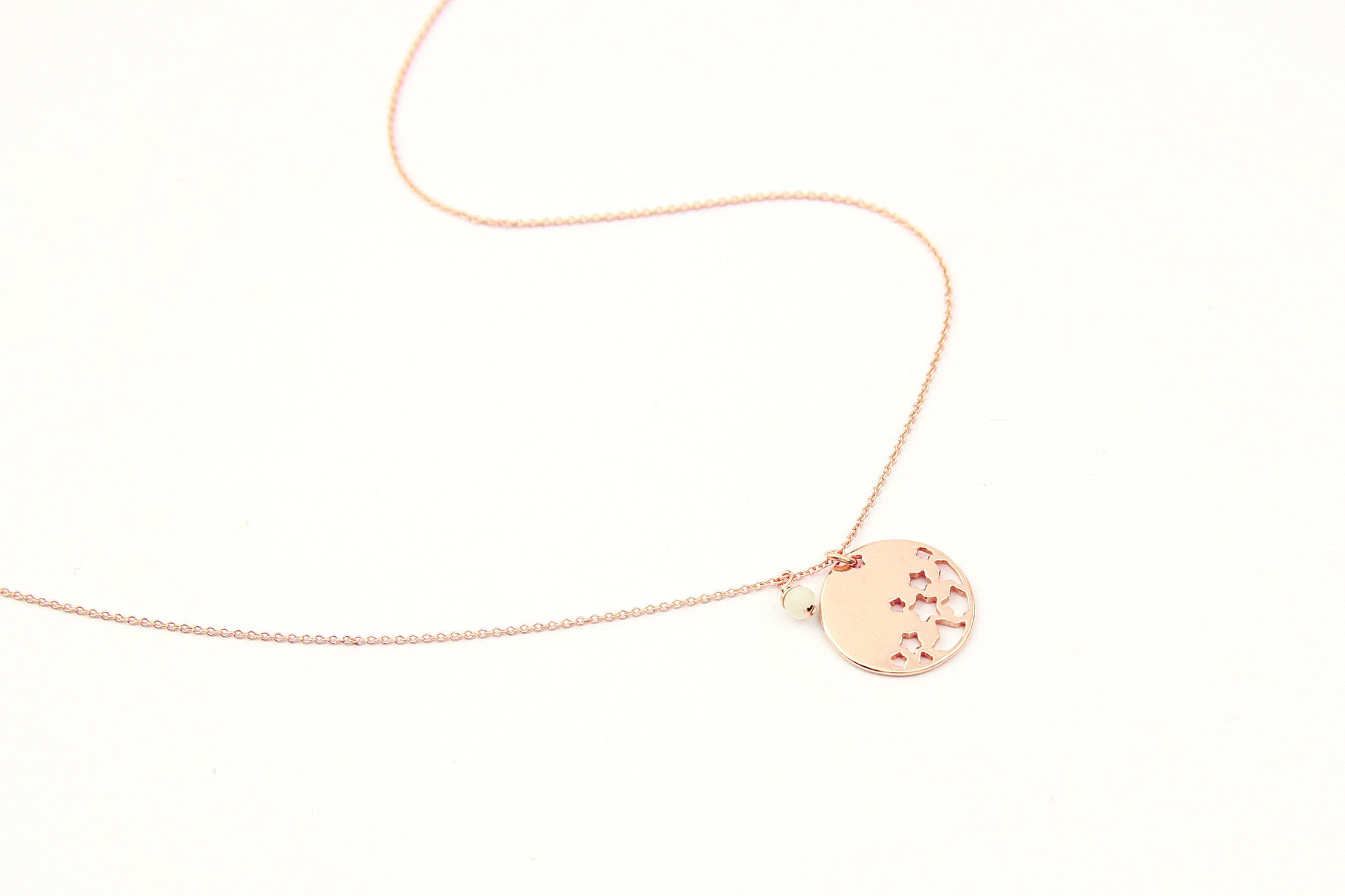 jewelberry necklace kette night sky anchor chain rose gold plated sterling silver fine jewelry handmade with love fairtrade