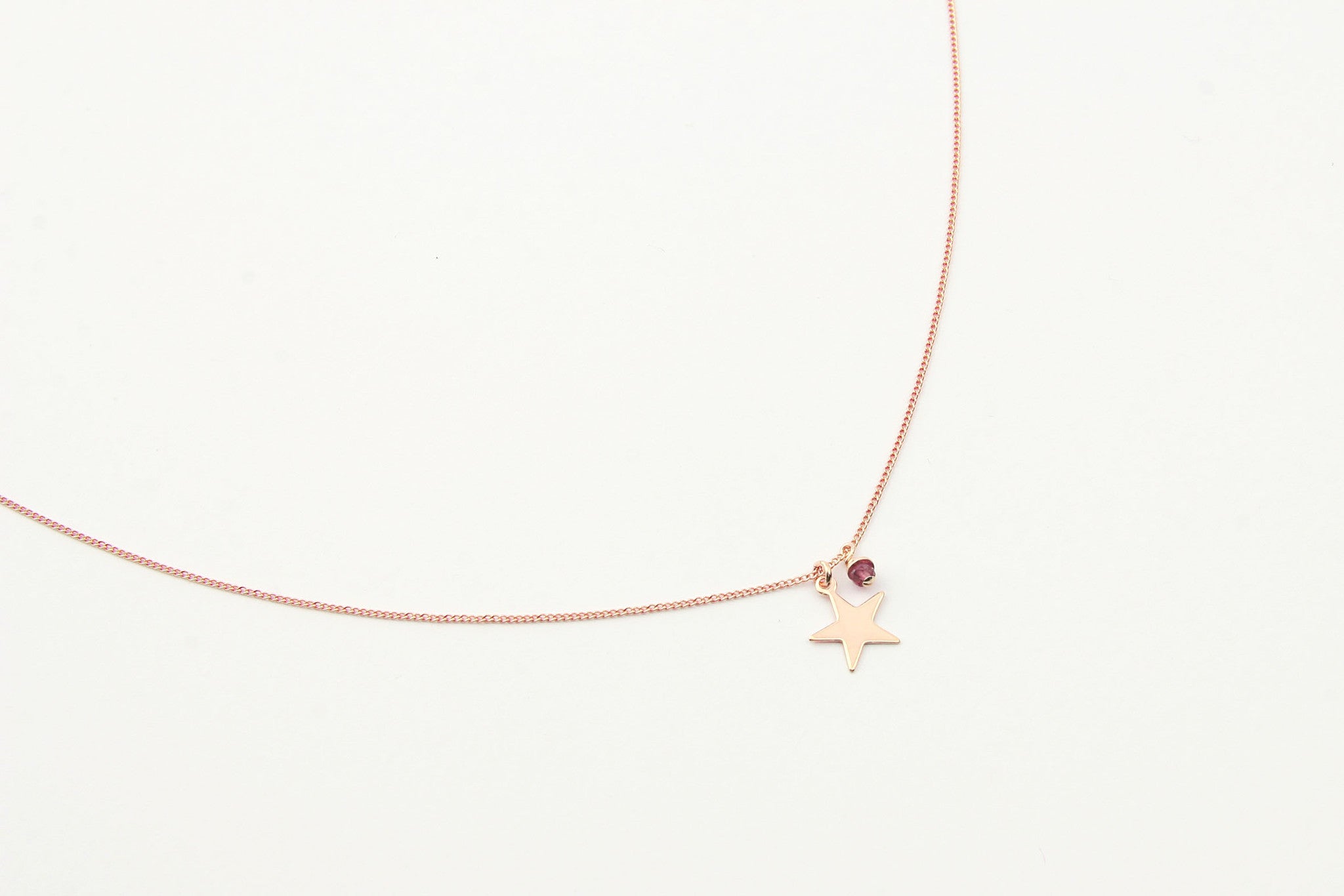 jewelberry necklace kette plain star curb chain rose gold plated sterling silver fine jewelry handmade with love fairtrade