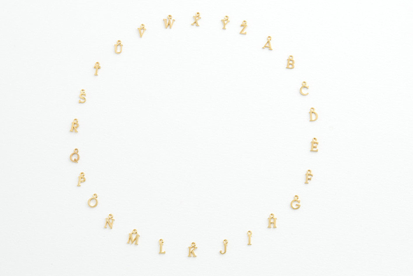 Kette ALPHABET GRAU vergoldet