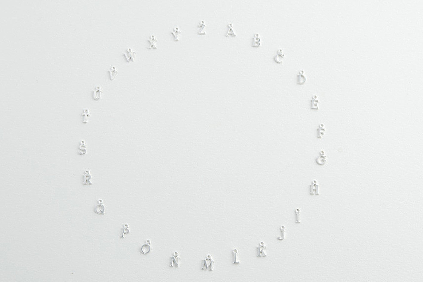 Kette ALPHABET BLAU versilbert